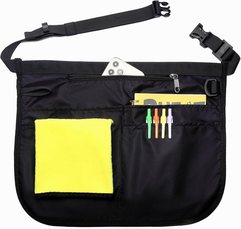 Bafelia Waterproof Server Apron for Women with 5 Pockets,Quickly Put on and Take off Waitress Aprons,Work Apron for Bartender Barista - Image 1
